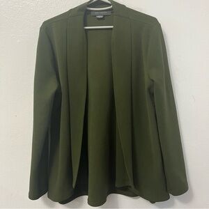 Suzy Shier Olive Green Open Front Cardigan